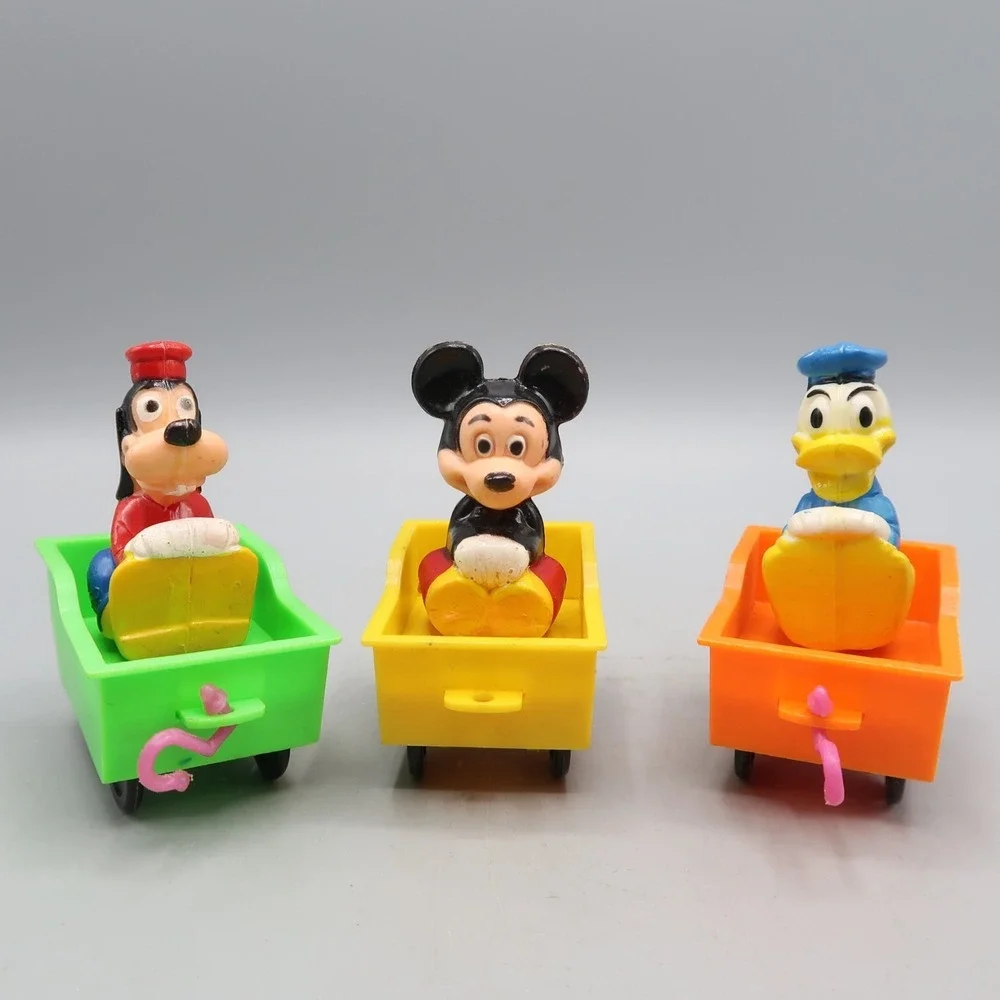 Vintage 70s Walt Disney Fold A Way Replacement Train Car Mickey Donald Goofy